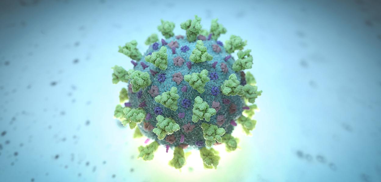 Imagem de computador criada pela Nexu Science Communication, em conjunto com o Trinity College, em Dublin, mostra um modelo estruturalmente representativo de um betacoronavírus, que é o tipo de vírus vinculado ao COVID-19, mais conhecido como coronavírus ligado ao surto de Wuhan. 18/02/2020 NEXU Science Communication/via REUTERS (Foto: Reprodução) Imagem de computador criada pela Nexu Science Communication, em conjunto com o Trinity College, em Dublin, mostra um modelo estruturalmente representativo de um betacoronavírus, que é o tipo de vírus vinculado ao COVID-19, mais conhecido como coronavírus ligado ao surto de Wuhan. 18/02/2020 NEXU Science Communication/via REUTERS