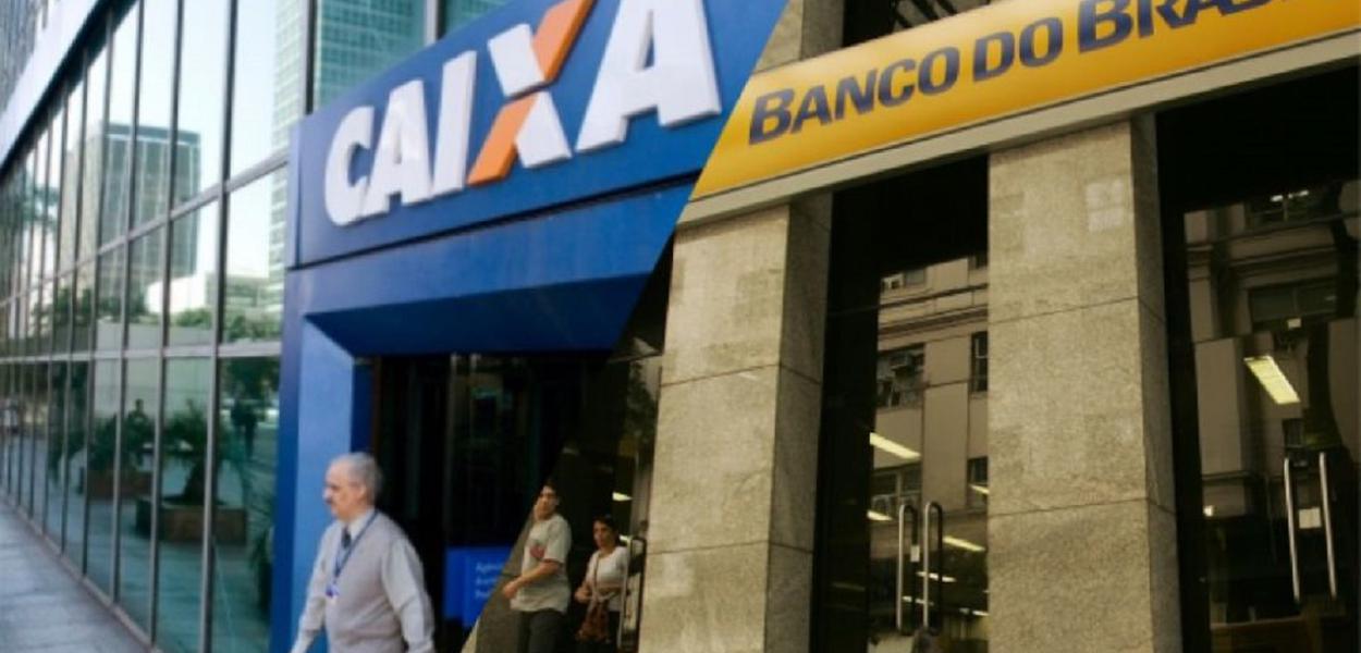 Caixa e Banco do Brasil (Foto: Reprodução) Caixa e Banco do Brasil