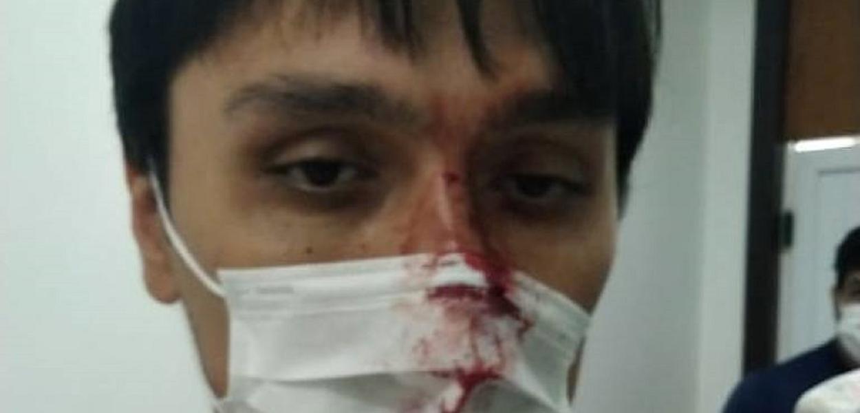 Médico agredido (Foto: Divulgação/Simepar) Médico agredido