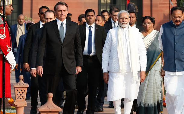 Jair Bolsonaro e Narendra Modi