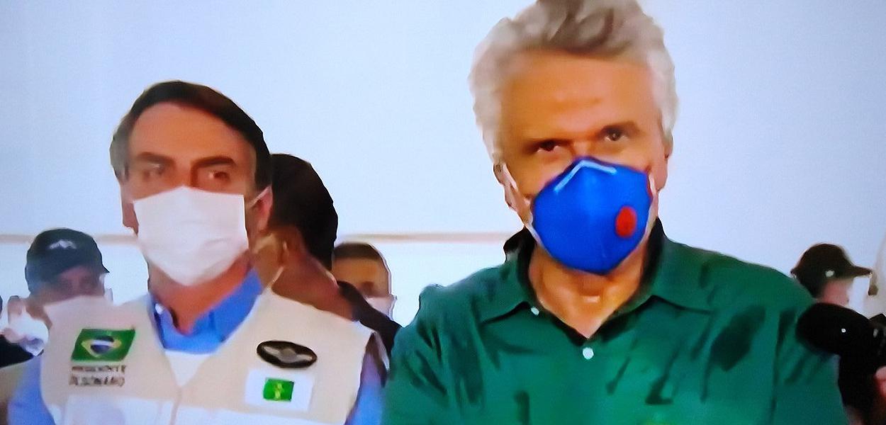 Jair Bolsonaro e Ronaldo Caiado (Foto: Reprodução/Twitter) Jair Bolsonaro e Ronaldo Caiado