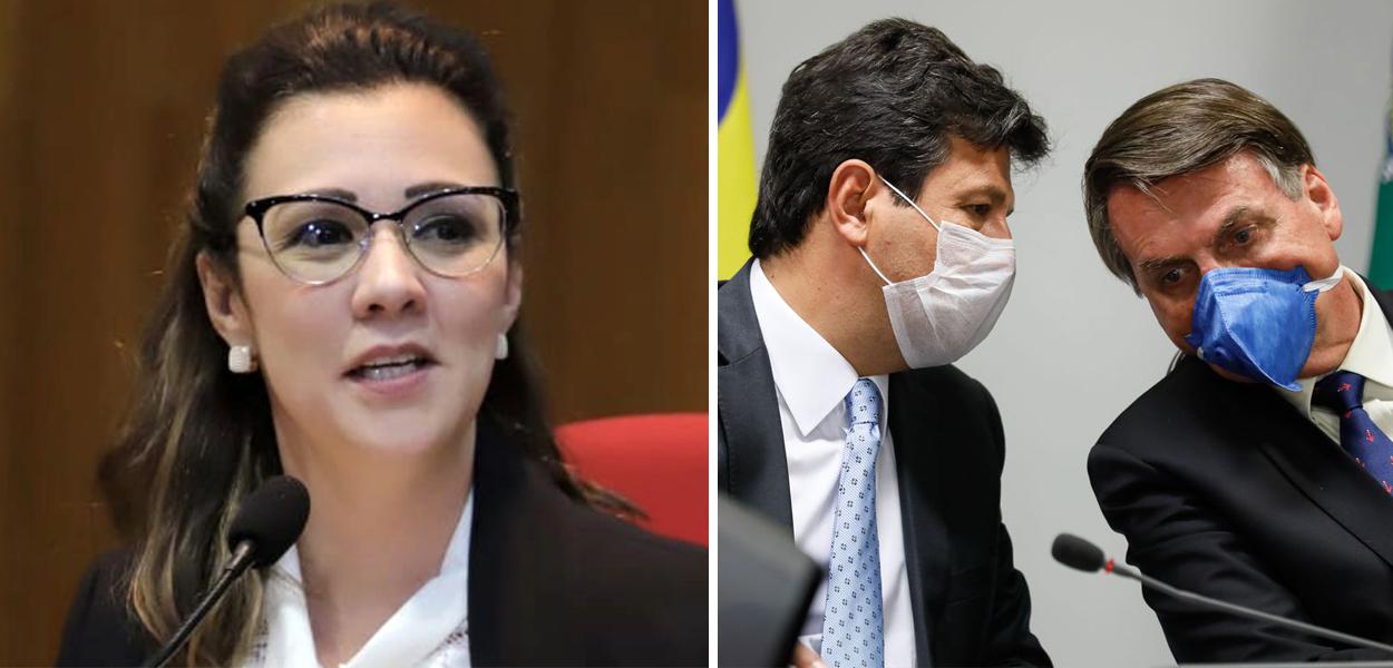 Advogada Karina Kufa, Henrique Mandetta e Jair Bolsonaro (Foto: Reprodução/Instagram | Isac Nobrega/ PR) Advogada Karina Kufa, Henrique Mandetta e Jair Bolsonaro