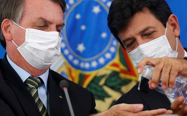 Bolsonaro e Mandetta participam de entrevista coletiva em Brasília (Foto: REUTERS/Adriano Machado) Bolsonaro e Mandetta participam de entrevista coletiva em Brasília