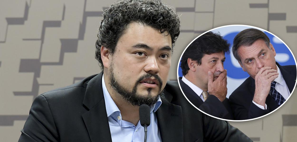 Leonardo Sakamoto, Luiz Henrique Mandetta e Jair Bolsonaro (Foto: Waldemir Barreto/Agência Senado | REUTERS/Adriano Machado) Leonardo Sakamoto, Luiz Henrique Mandetta e Jair Bolsonaro