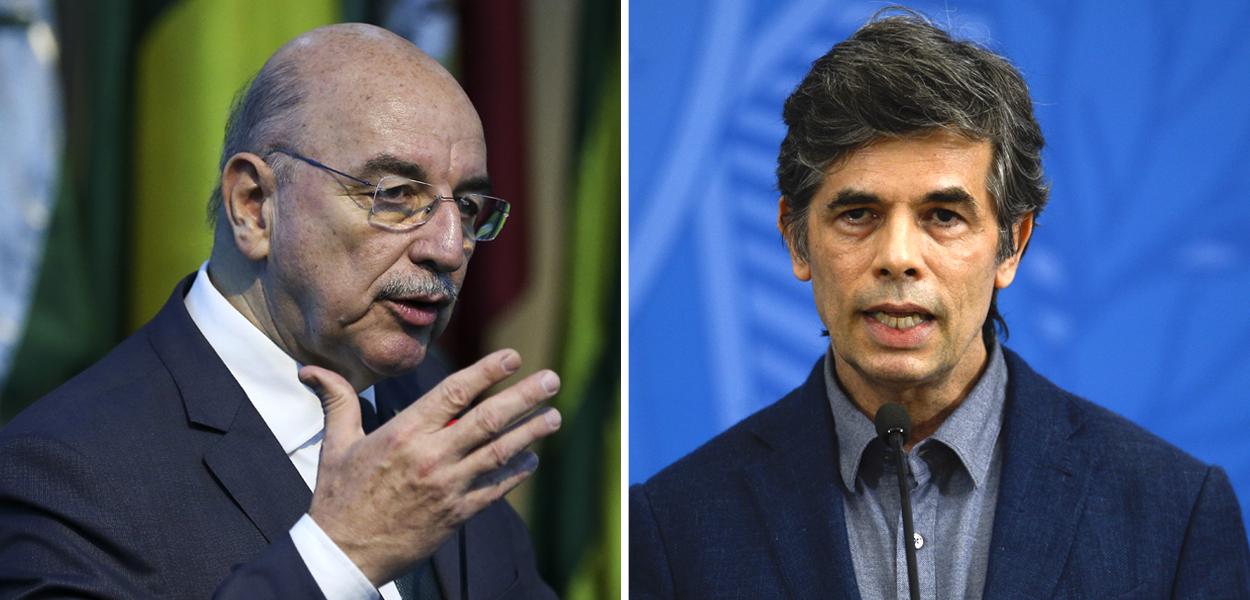 Osmar Terra e Nelson Teich (Foto: José Cruz/Agência Brasil | Marcello Casal Jr/Agência Brasil) Osmar Terra e Nelson Teich