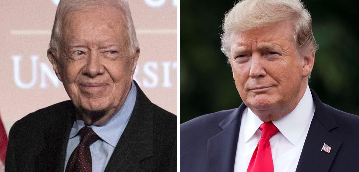 Trump e Jimmy Carter (Foto: Reuters) Trump e Jimmy Carter