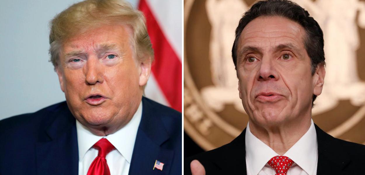 Donald Trump e Andrew Cuomo (Foto: Reuters) Donald Trump e Andrew Cuomo
