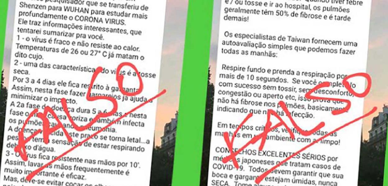 Corona fake news (Foto: Reprodução) Corona fake news