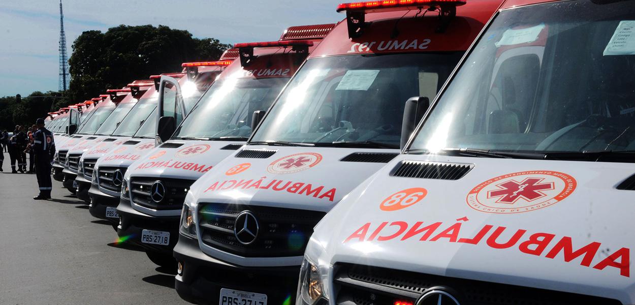 Ambulâncias do Samu. (Foto: Tony Winston/Agência Brasília) Ambulâncias do Samu.