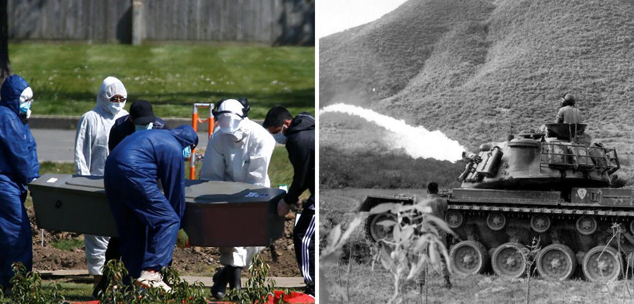 Cemitério de Nova York e guerra do Vietnã (Foto: Reuters) Cemitério de Nova York e guerra do Vietnã