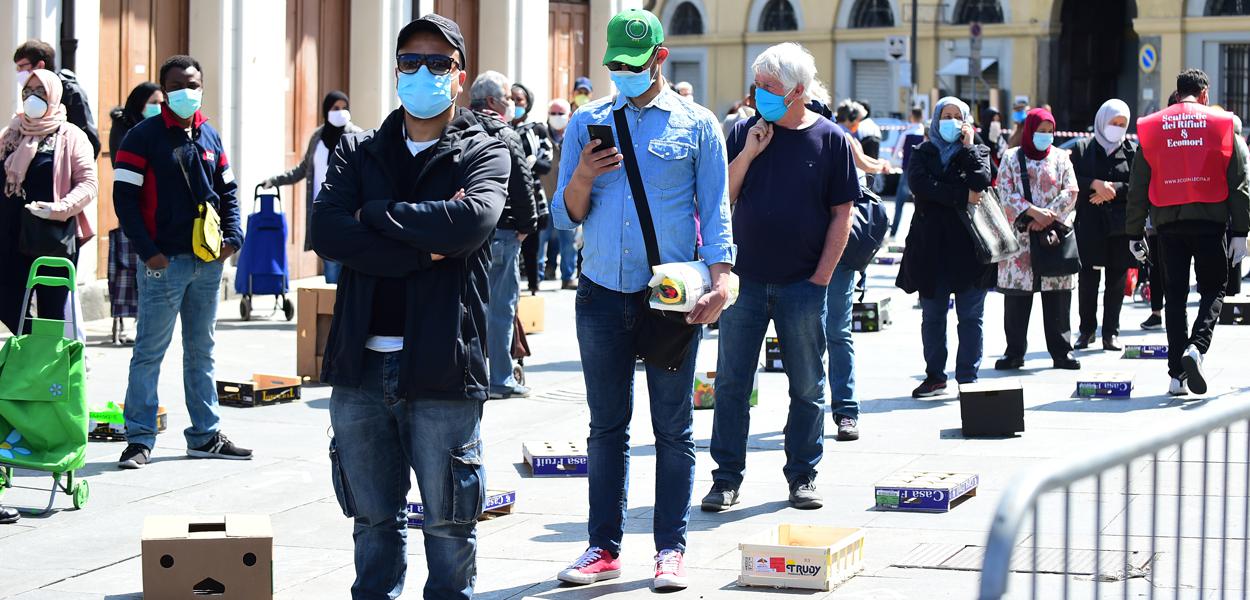 Quarentena na Itália durante a pandemia do coronavírus (Foto: REUTERS/Massimo Pinca) Quarentena na Itália durante a pandemia do coronavírus