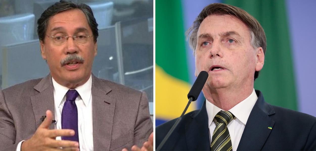 Merval Pereira e Jair Bolsonaro (Foto: Reprodução | Carolina Antunes/PR) Merval Pereira e Jair Bolsonaro