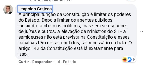Ataque de bolsonarista aos ministros do STF