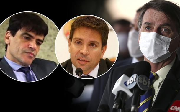 Alexandre Ramagem, Alexandre Saraiva e Jair Bolsonaro (Foto: Marcello Casal Jr/Agência Brasil | Divulgação/PF) Alexandre Ramagem, Alexandre Saraiva e Jair Bolsonaro