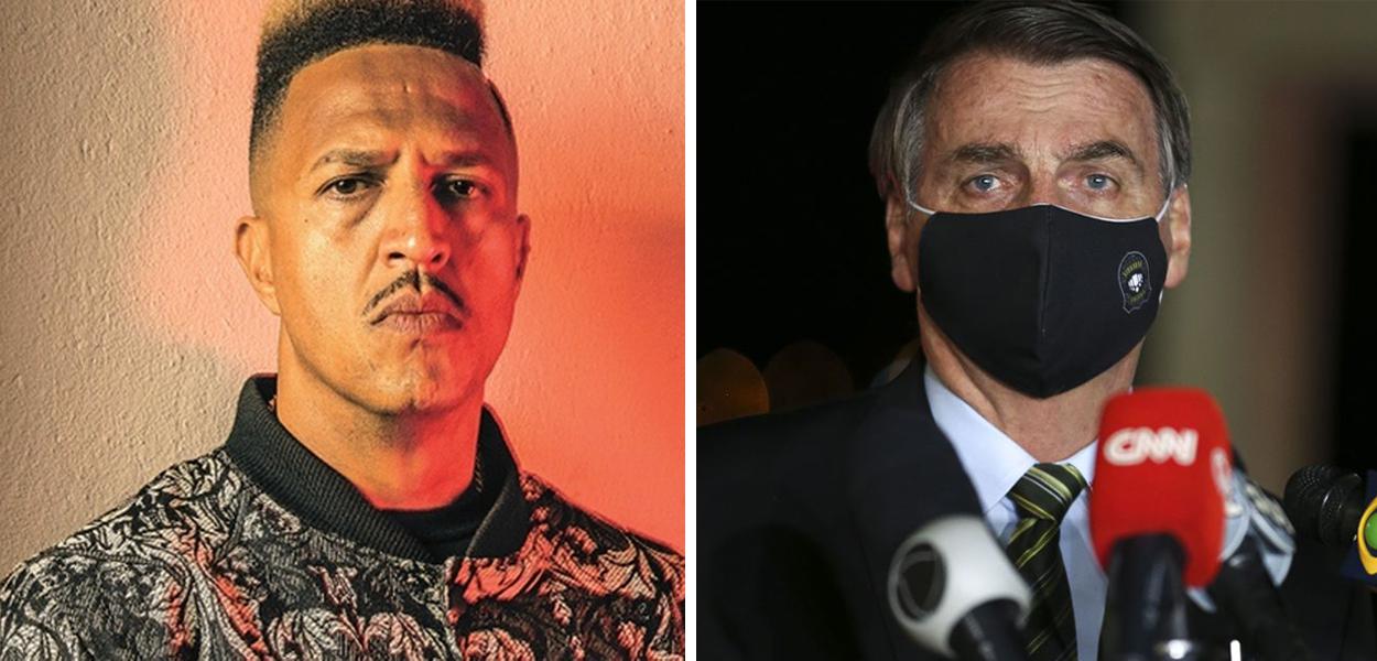 Mano Brown e Jair Bolsonaro (Foto: Reprodução) Mano Brown e Jair Bolsonaro