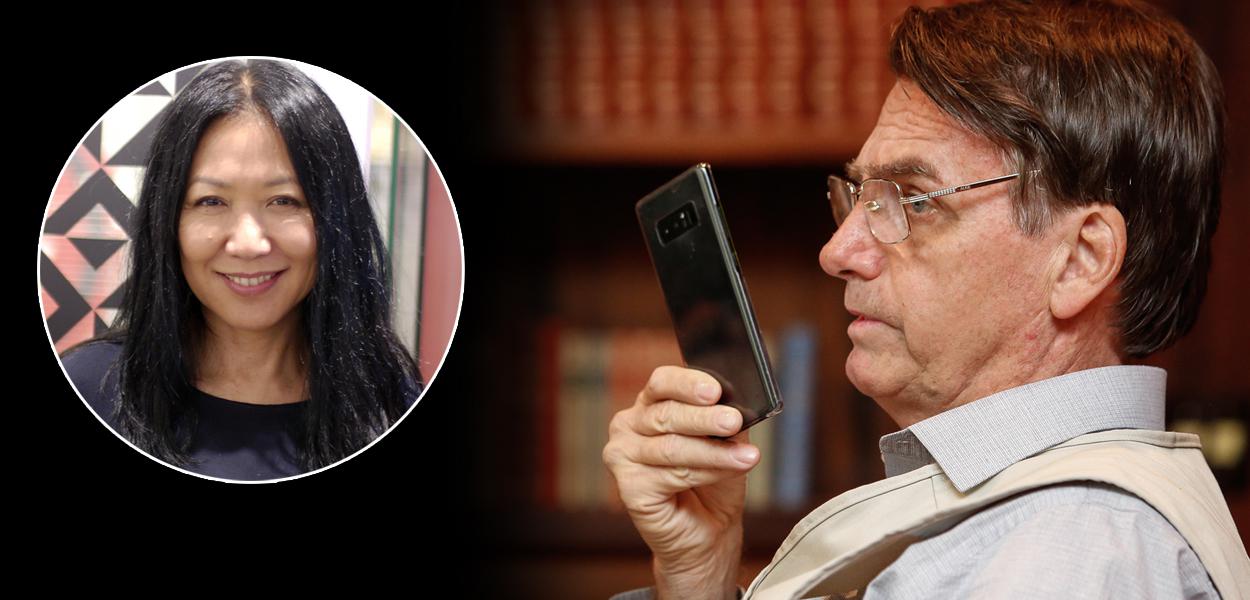 Thaís Oyama e Jair Bolsonaro (Foto: Brasil247 | Isac Nóbrega/PR) Thaís Oyama e Jair Bolsonaro