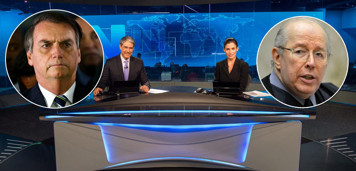 Jornal Nacional e Bolsonaro (Foto: Reprodução) Jornal Nacional e Bolsonaro