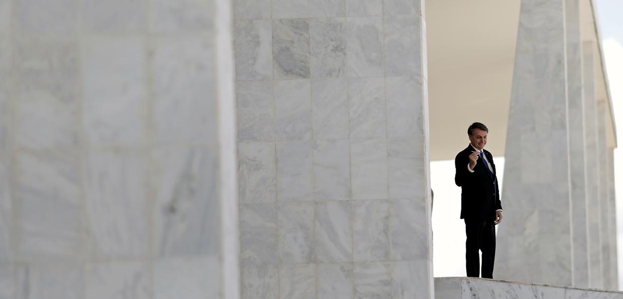 Presidente Jair Bolsonaro no Palácio do Planalto 27/04/2020 (Foto: REUTERS/Ueslei Marcelino) Presidente Jair Bolsonaro no Palácio do Planalto 27/04/2020