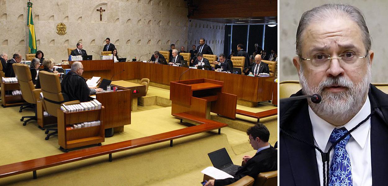 Ministros do STF e Augusto Aras (Foto: STF | ABr) www.brasil247.com - Ministros do STF e Augusto Aras