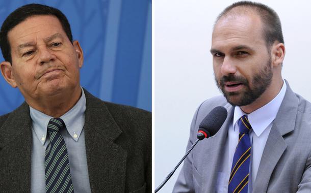 Mourão e Eduardo Bolsonaro