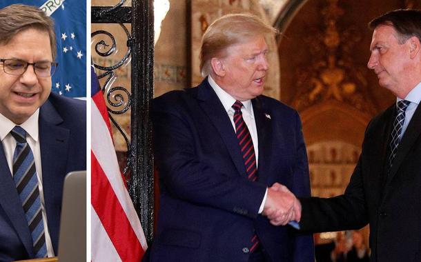Todd Chapman, Donald Trump e Jair Bolsonaro (Foto: Embassy Brasília | Reuters) Todd Chapman, Donald Trump e Jair Bolsonaro