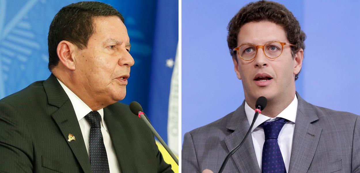 Hamilton Mourão e Ricardo Salles (Foto: Alan Santos/PR | Carolina Antunes/PR) www.brasil247.com - Hamilton Mourão e Ricardo Salles