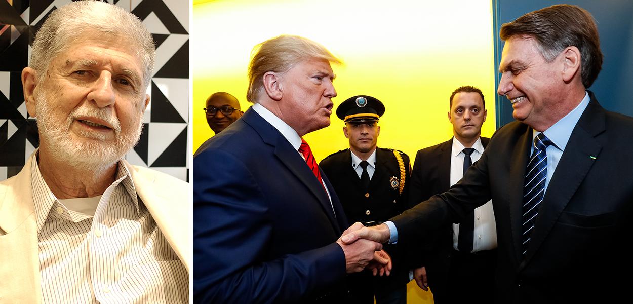 Celso Amorim, Donald Trump e Jair Bolsonaro (Foto: Brasil 247 | Reuters) Celso Amorim, Donald Trump e Jair Bolsonaro