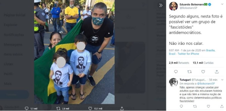 Postagem de Eduardo Bolsonaro