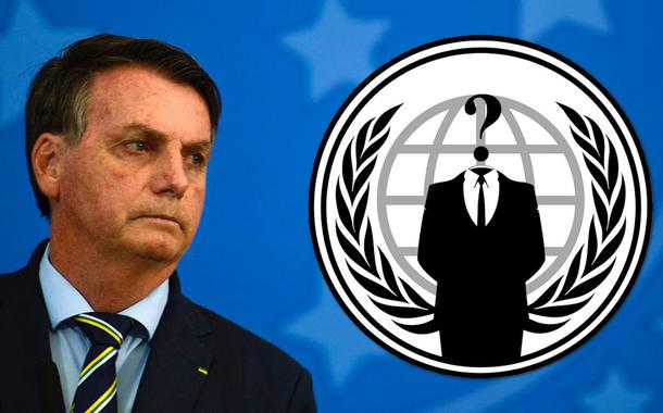 Jair Bolsonaro e Anonymous (Foto: ABr | Reprodução) Jair Bolsonaro e Anonymous