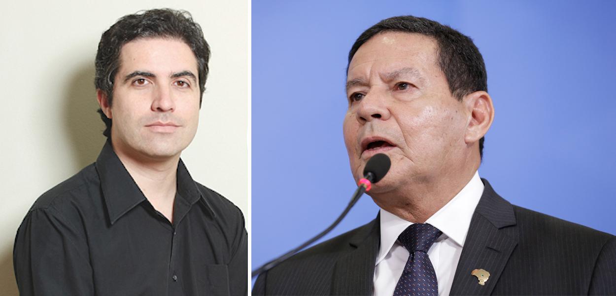 Bernardo Mello Franco e Hamilton Mourão (Foto: Reprodução | Carolina Antunes/PR) Bernardo Mello Franco e Hamilton Mourão