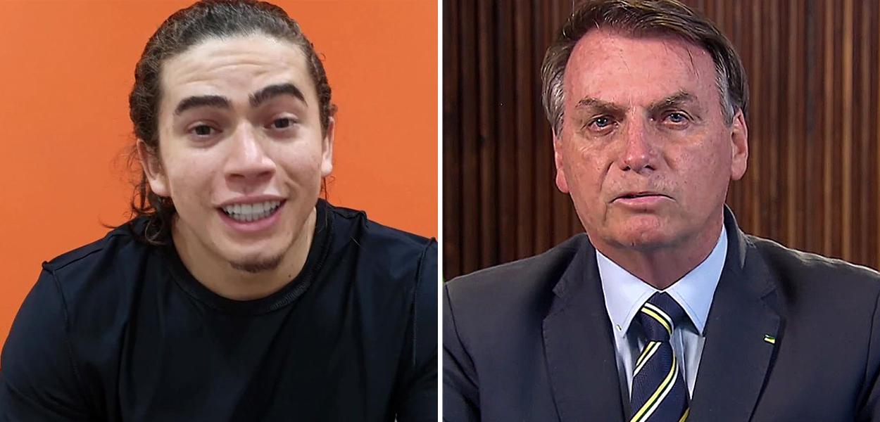 Whindersson e Bolsonaro (Foto: Reprodução) Whindersson e Bolsonaro