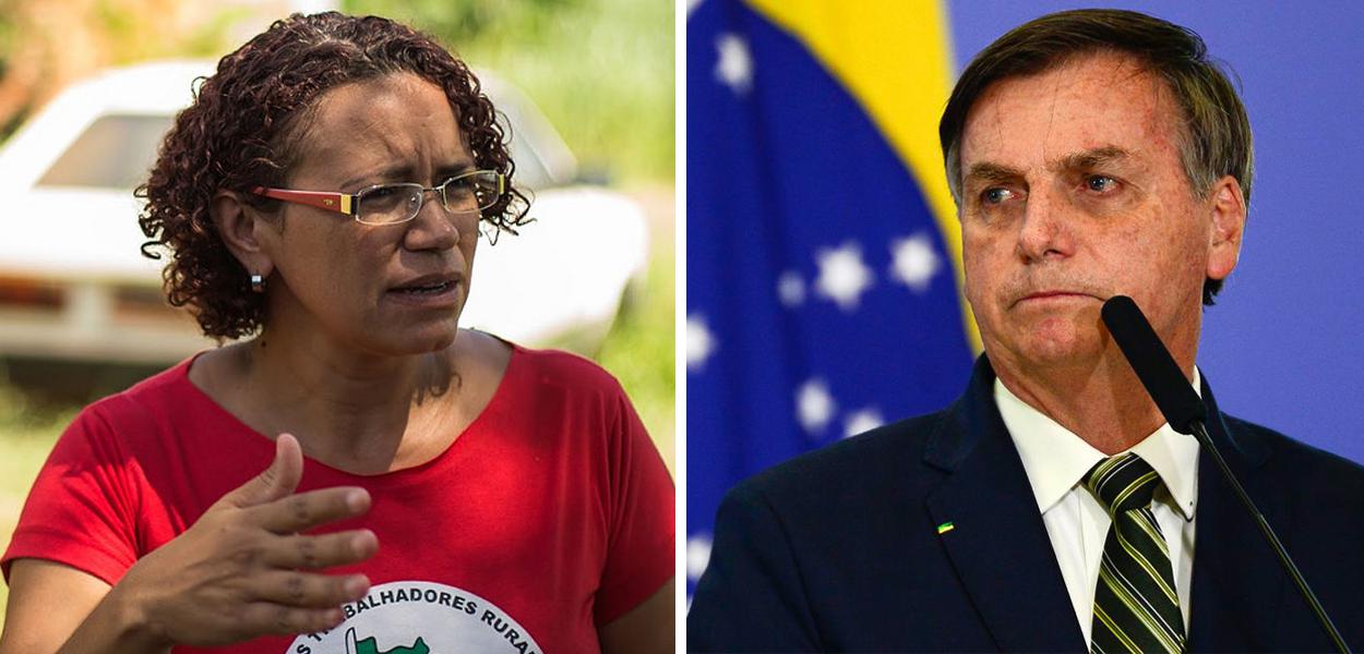 Kelli Mafort e Jair Bolsonaro (Foto: MST | ABr) Kelli Mafort e Jair Bolsonaro