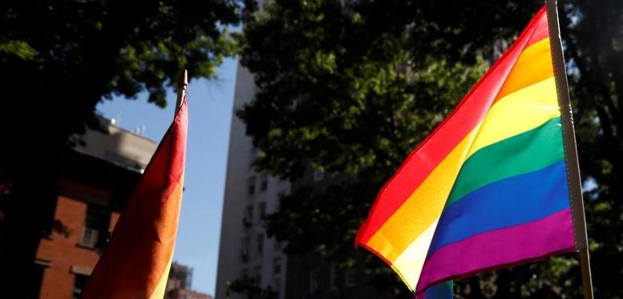 Bandeira do arco-íris, conhecida como bandeira do orgulho gay (Foto: REUTERS/Shannon) Bandeira do arco-íris, conhecida como bandeira do orgulho gay