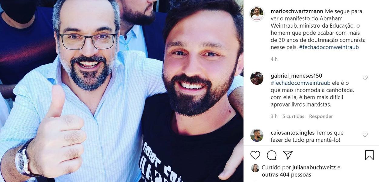 Weintraub e 'cuspidor da esplanada' (Foto: Reprodução) Weintraub e 'cuspidor da esplanada'