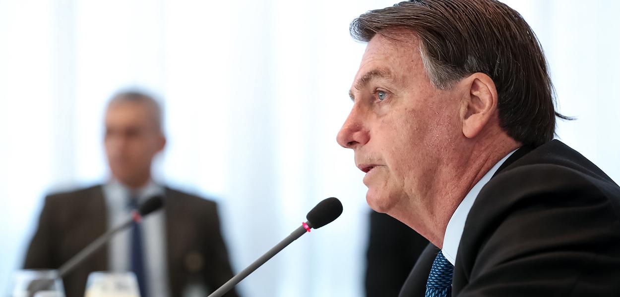 (Brasília - DF, 09/06/2020) Palavras do Presidente da República Jair Bolsonaro durante durante a 34ª Reunião do Conselho de Governo. (Foto: Marcos Corrêa/PR) (Brasília - DF, 09/06/2020) Palavras do Presidente da República Jair Bolsonaro durante durante a 34ª Reunião do Conselho de Governo.