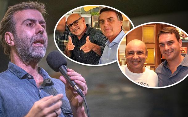 Marcelo Freixo; Queiroz com Flávio Bolsonaro e Queiroz com Jair Bolsonaro (Foto: Mídia NINJA | Reprodução) Marcelo Freixo; Queiroz com Flávio Bolsonaro e Queiroz com Jair Bolsonaro