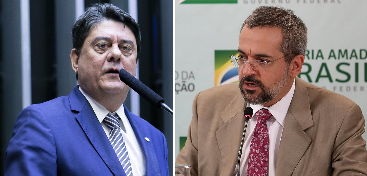 Wadih Damous e Abraham Weintraub (Foto: GUSTAVO BEZERRA | Marcos Corrêa/PR) Wadih Damous e Abraham Weintraub