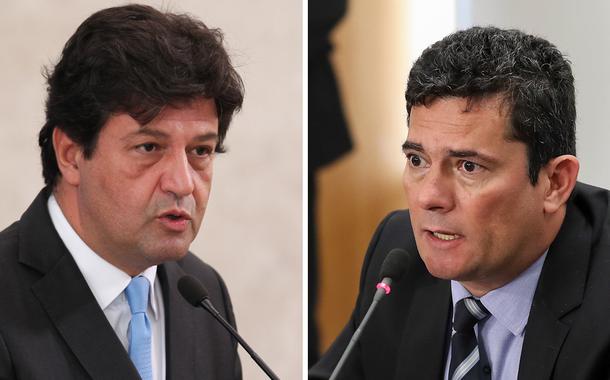 Luiz Henrique Mandetta e Sérgio Moro (Foto: Júlio Nascimento/PR | Marcos Corrêa/PR) Luiz Henrique Mandetta e Sérgio Moro