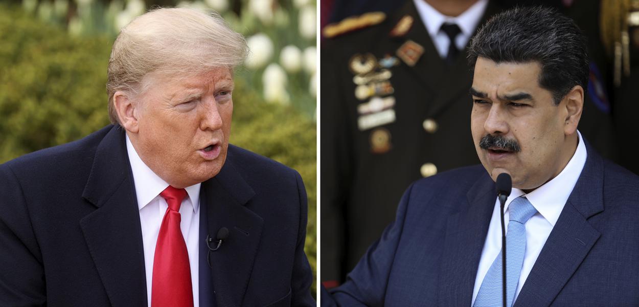 Donald Trump e Nicolás Maduro (Foto: Reuters) Donald Trump e Nicolás Maduro