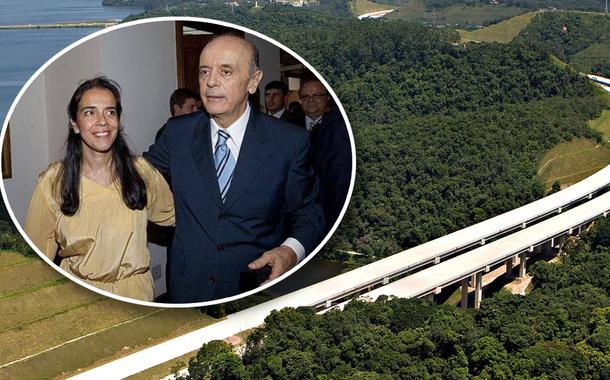 Verônica e José Serra, Rodoanel ao fundo (Foto: Reprodução | Milton Michida/GOVSP) Verônica e José Serra, Rodoanel ao fundo