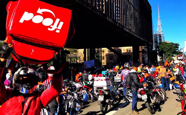 São Paulo, SP. 01 de julho de 2020 greve dos entregadores de aplicativos, (Foto: Roberto Parizotti/Fotos Publicas) São Paulo, SP. 01 de julho de 2020 greve dos entregadores de aplicativos,
