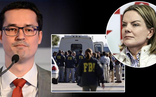 Deltan Dallagnol, FBI e Gleisi Hoffmann (Foto: Fernando Frazão/Agência Brasil | Reuters | Paulo Pinto/Agência PT) Deltan Dallagnol, FBI e Gleisi Hoffmann