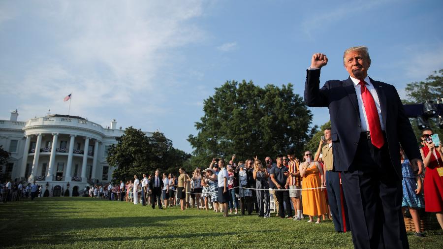 Trump dá festa na Casa Branca pelo 4 de Julho (Foto: REUTERS/Carlos Barria) Trump dá festa na Casa Branca pelo 4 de Julho