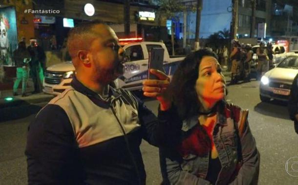 Casal ataca fiscal da Vigilância Sanitária em aglomerações no Rio (Foto: Reprodução) Casal ataca fiscal da Vigilância Sanitária em aglomerações no Rio