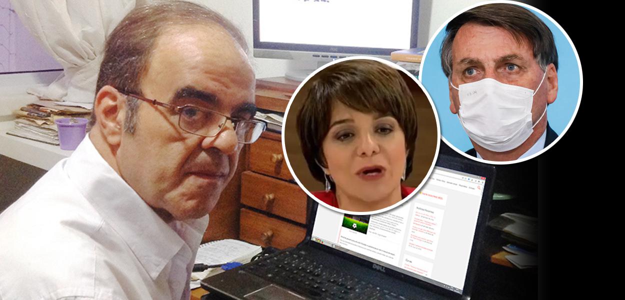 Marcelo Auler, Vera Magalhães e Jair Bolsonaro (Foto: Reprodução | PR) Marcelo Auler, Vera Magalhães e Jair Bolsonaro