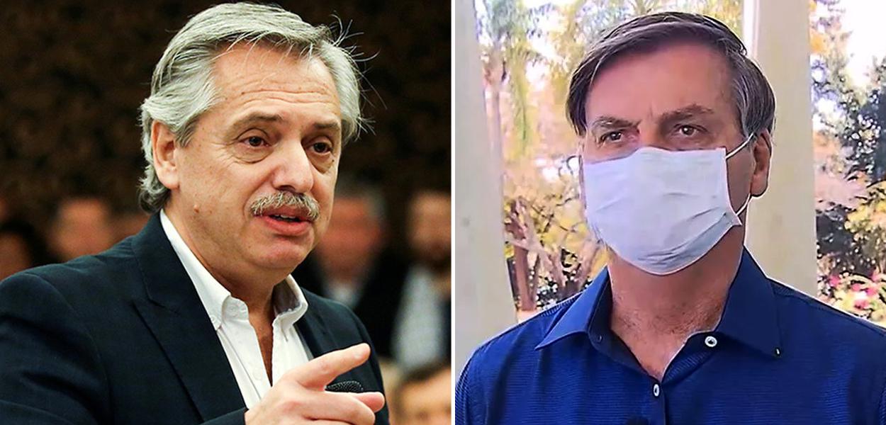 Alberto Fernandez e Jair Bolsonaro (Foto: Reuters | Reprodução) Alberto Fernandez e Jair Bolsonaro