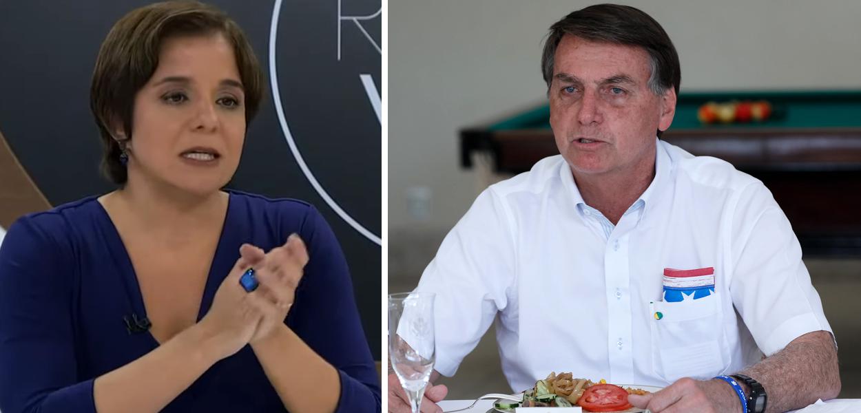 Vera Magalhães e Jair Bolsonaro (Foto: Reprodução | Isac Nóbrega/PR) Vera Magalhães e Jair Bolsonaro
