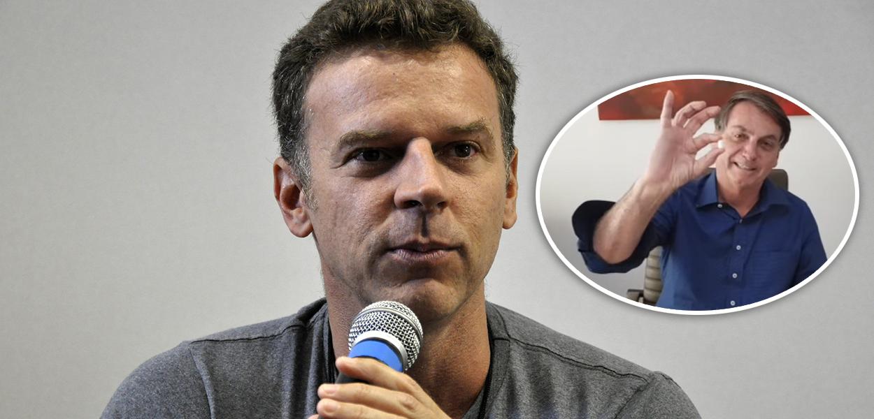 Eduardo Moreira e Jair Bolsonaro mostrando um comprimido de cloroquina (Foto: Felipe L. Gonçalves/Brasil247 | Reprodução) Eduardo Moreira e Jair Bolsonaro mostrando um comprimido de cloroquina