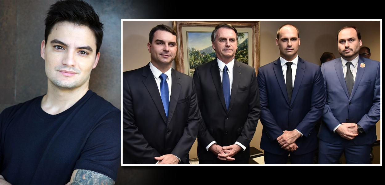 Felipe Neto, Bolsonaro e filhos: Flávio, Eduardo e Carlos (Foto: Play9/Divulgação | Rafael Carvalho/Governo de Transição) Felipe Neto, Bolsonaro e filhos: Flávio, Eduardo e Carlos