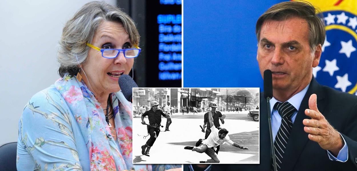Erika Kokay e Jair Bolsonaro (Foto: ABR | Evandro Teixeira) Erika Kokay e Jair Bolsonaro